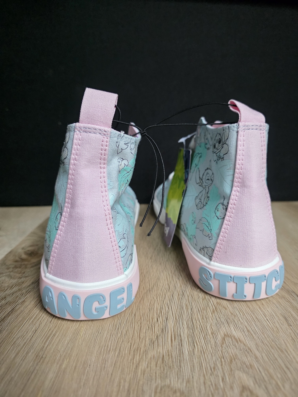 Stitch & Angel Disney Ground Up Canvas High Top Sneakers Size 9 NWT - Picture 7 of 13